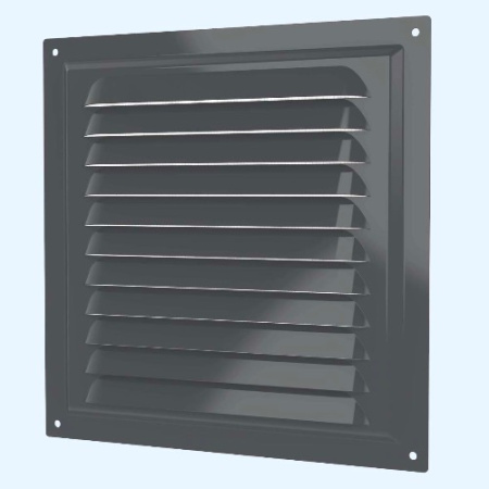 2020МЭ Gray (серый) ERA Решетка вентиляционная МЭ сетка 200х200 окраш.сталь